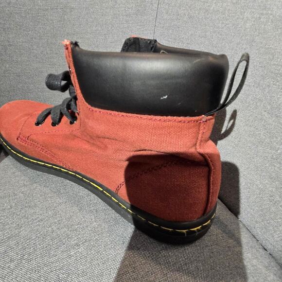 Dr Martens Maelly boots Cherry Red canvas US 10 women - Picture 6 of 10